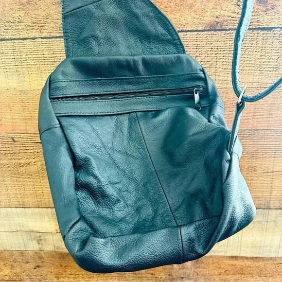 Vintage Genuine Leather Unisex Sling Backpack main image 8